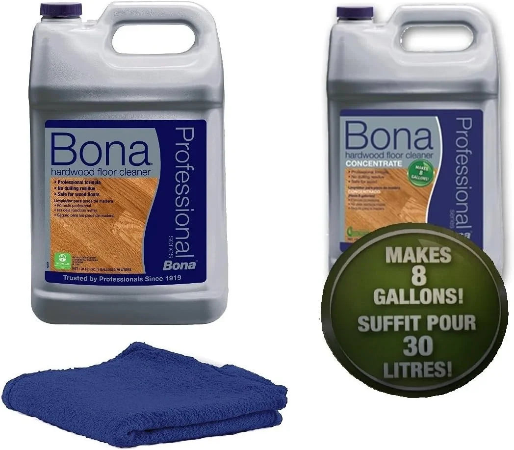 Bona Pro Series Hardwood Floor Cleaner [1 Gallon of Refill and 1 Gallon of Concentrate]