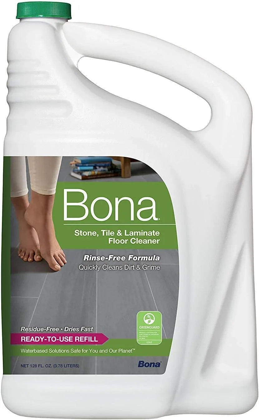 Bona Stone, Tile & Laminate Floor Cleaner Refill, 128 oz (Pack of 2 128 Ounce)