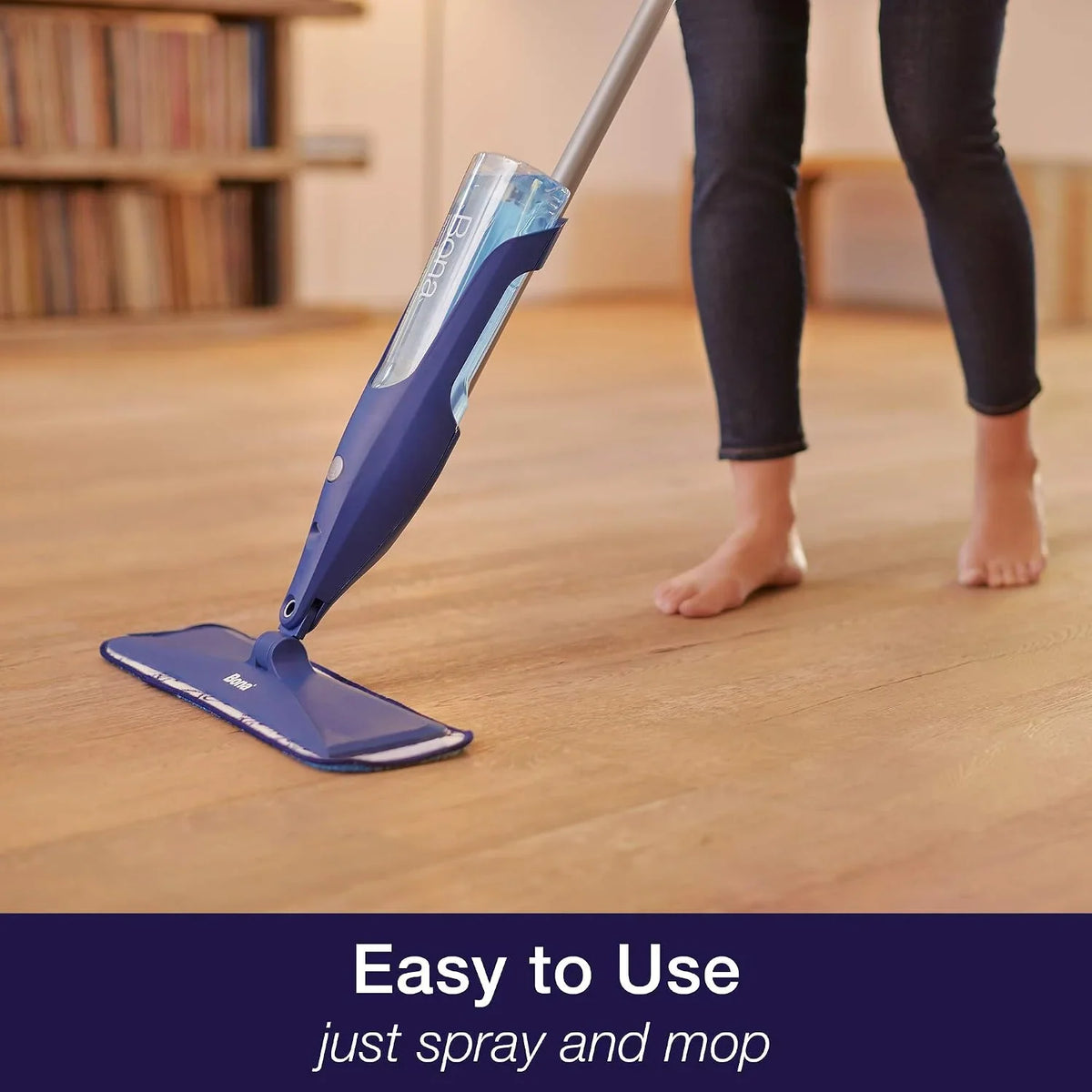 Bona Hardwood Floor Spray Mop - Includes Wood Floor Cleaning Concentrate(makes 34 Fl Oz) and Machine Washable Microfiber Cleaning Pad - Dual Zone Cleaning Design for Faster Cleanup