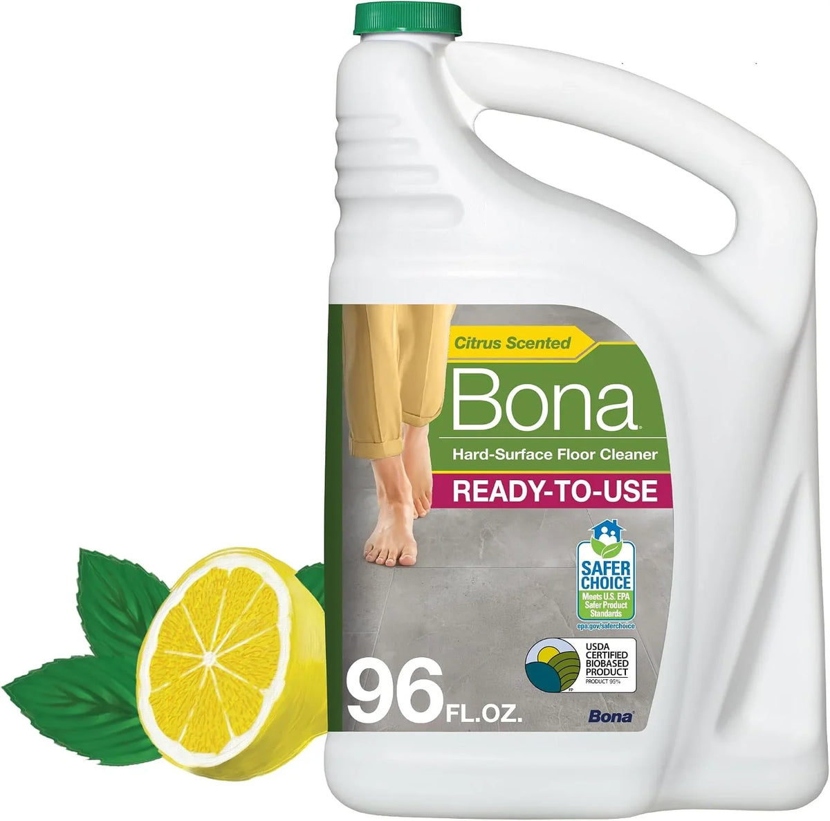 Bona Multi-Surface Floor Cleaner Refill - 96 fl oz - Lemon Mint